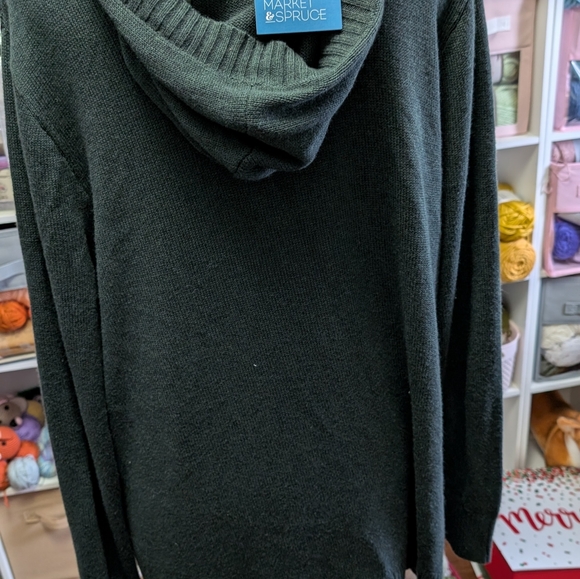 Market & Spruce stitch fix hunter green pull over knit sweater- sz 2X-NWTS - Picture 3 of 11